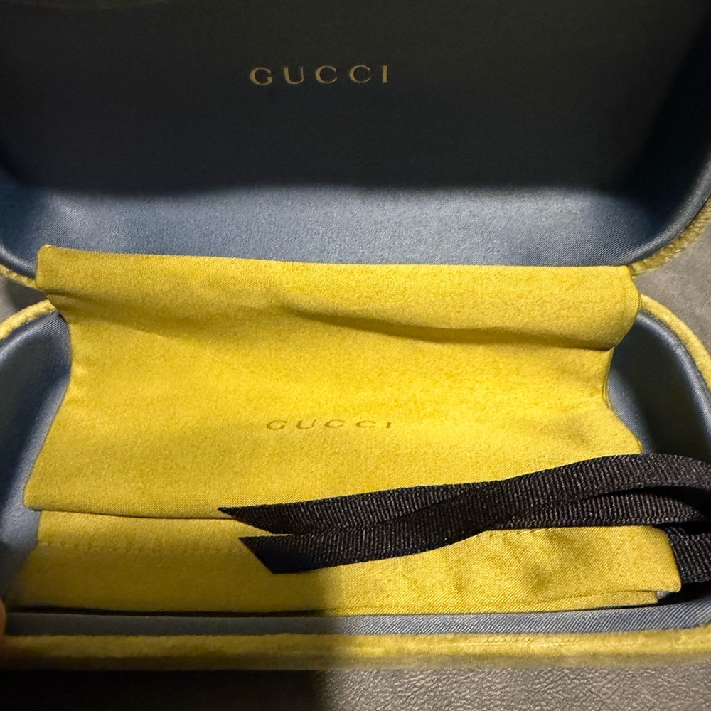 Gucci Yellow Velvet Glasses Case